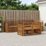 vidaXL Ensemble de canapé d'angle 6 Pièces Naturel Bois d'Acacia Massif