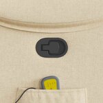 vidaXL Fauteuil de massage inclinable Crème Tissu