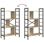 vidaXL Étagère Chêne Sonoma 75 x 30 x 123 5 cm Bois d'ingénierie