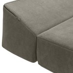 vidaXL Canapé-lit pliable Gris clair 200 x 70 x 10 cm Velours
