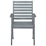 vidaXL Chaises à manger d'extérieur lot de 2 et coussins Acacia massif