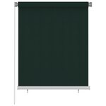 vidaXL Store roulant d'extérieur 120x140 cm Vert foncé PEHD