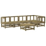 vidaXL Salon de jardin 6 Pièces bois de pin imprégné