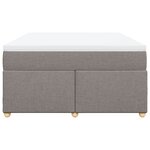 vidaXL Sommier à lattes de lit avec matelas Taupe 160x200 cm Tissu