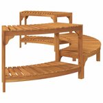 vidaXL Enceinte de bain à remous demi-ronde Marron 252 x 112 x 55 5 cm