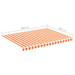 vidaXL Tissu de remplacement pour auvent Jaune et orange 4x3 m