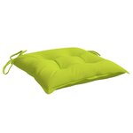 vidaXL Coussins de chaise lot de 2 vert brillant 40x40x7 cm