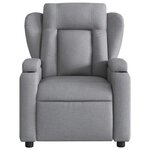 vidaXL Fauteuil inclinable électrique Gris clair Tissu