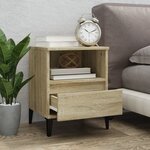 vidaXL Table de chevet Chêne sonoma 40x35x50 cm