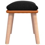 vidaXL Repose-pied Noir 45x29 5x35 cm Tissu et similicuir