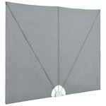 vidaXL Auvent latéral pliable de terrasse Gris 400 x 200 cm