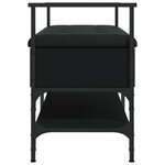 vidaXL Banc à chaussures noir 85 5x42x57 5 cm bois d'ingénierie
