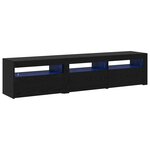 vidaXL Meuble TV 2 Pièces Chêne noir 180 x 35 x 40 cm Bois d'ingénierie