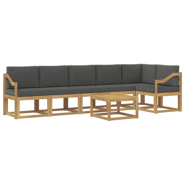 vidaXL Ensemble de canapés d'extérieur 7 pc Blanc et anthracite
