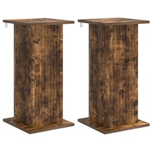 vidaXL Support de Plante 2 pc Chêne fumé 30 5 x 30 x 60 5 cm