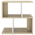 vidaXL Tables de chevet 2 Pièces Blanc et chêne 50x30x51 5 cm Aggloméré