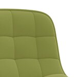 vidaXL Chaise pivotante de salle à manger Vert clair Velours