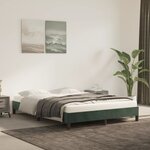 vidaXL Cadre de lit Vert foncé 140x200 cm Velours