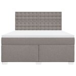 vidaXL Sommier à lattes de lit avec matelas Taupe 180x200 cm Tissu