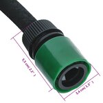 vidaXL Tuyau d'arrosage de jardin noir 0 6" 10 m caoutchouc