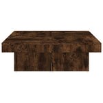 vidaXL Table basse Chêne fumé 90x90x28 cm Bois d'ingénierie