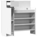 vidaXL Armoire à chaussures blanc 100 5x28x100 cm bois d'ingénierie