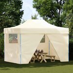 vidaXL Tente de fête 280 x 410 x 315 cm Crème Tissu Oxford