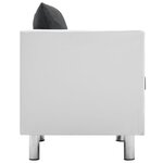 Vidaxl ensemble de canapé 2 pièces similicuir blanc et gris foncé