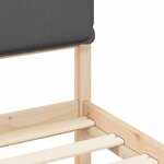 vidaXL Cadre de lit avec tête de lit rembourrée Gris foncé