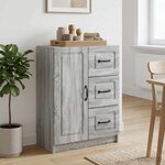 vidaXL Buffet Sonoma gris 66 x 34 5 x 87 cm Bois d'ingénierie