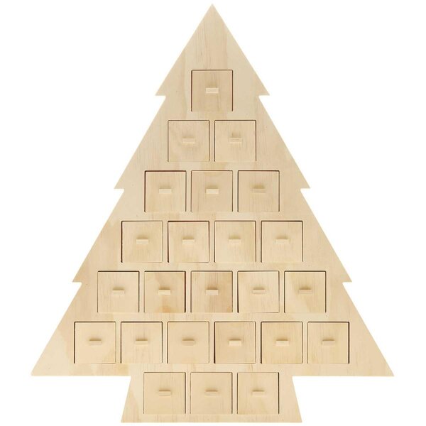 Calendrier de l Avent bois Sapin