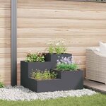 vidaXL Cache-pot de jardin Anthracite 80 x 80 x 60 cm Acier