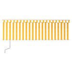 vidaXL Auvent automatique rétractable avec store 4x3 m Jaune et blanc