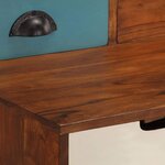 Bureau table meuble travail informatique 110 cm bois d'acacia solide 0502115
