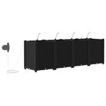 vidaXL Jardinières de jardin 1 pc Noir 160 x 40 x 52 cm Plastique