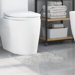 Tapis de bain U-Shaped Gris 50x50 cm Polypropylène Antidérapant