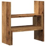 Organisateur armoire de bureau réglable vieux bois bois d'ingénierie marron 02_0043583