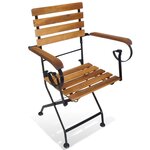 vidaXL Chaises pliables de jardin 2 Pièces Acier et bois d'acacia solide