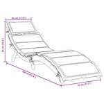 vidaXL Chaises longues avec coussins lot de 2 taupe bois massif acacia