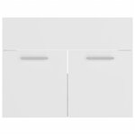 Vidaxl ensemble de meubles de salle de bain blanc aggloméré