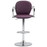 vidaXL Tabourets de bar avec accoudoir lot de 2 violet similicuir