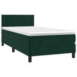 vidaXL Sommier à lattes de lit et matelas Vert foncé 80x200 cm Velours