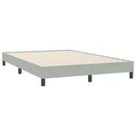 vidaXL Sommier à lattes de lit et matelas gris clair 160x220cm velours