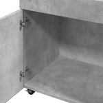 vidaXL Chariot de bar gris béton 50x41x89 cm bois d'ingénierie