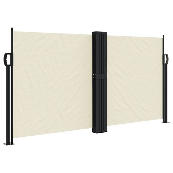 vidaXL Auvent latéral rétractable crème 120x600 cm