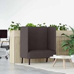vidaXL Canapé à Haut Dossier Marron foncé 109 x 56 x 121 cm tissu