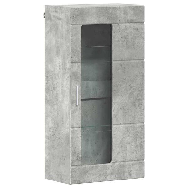 vidaXL Cabinet en Bois Gris béton 50 x 29 x 100 cm Bois d'ingénierie