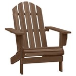 vidaXL Chaise de jardin Adirondack avec table Bois de sapin Marron