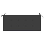 vidaXL Banc de jardin empilable et coussin 128 5cm Bois de teck massif