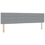 vidaXL Tête de Lit LED Design Lignes Gris Clair 200 cm Tissu